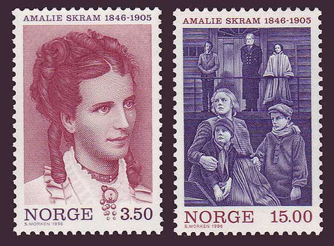 NO1139-401 Norway Scott # 1139-40 MNH, Amalie Skram 1996