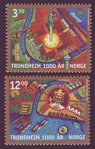 NO1168-691 Norway Scott # 1168-69 MNH, Trondheim 1000 years -1967