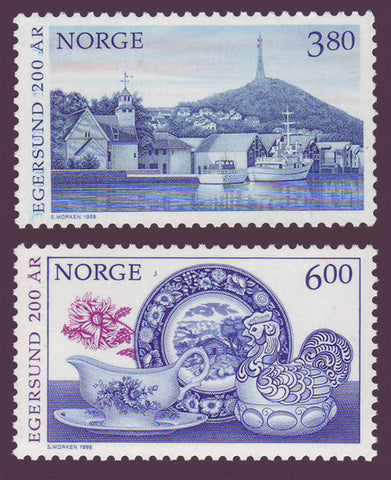 NO1194-951 Norway Scott # 1194-95 MNH, Egersund Bicentennial 1998