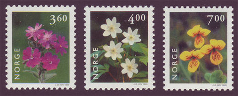 NO1210-121 Norway Scott # 1210-12 MNH, Flowers 1999