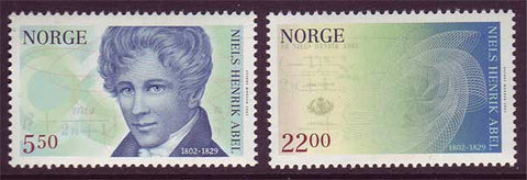 NO1332-331 Norway Scott # 1332-33 MNH, Niels Hendrik Abel 2002