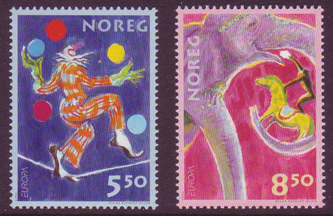 NO1338-391 Norway Scott # 1338-39 MNH, Circus - Europa 2002