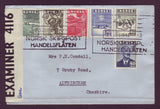 NO5039 Norway, 2 Censored Covers Posted at Sea 1943 + Document