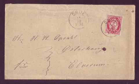 NO5056 Norway 3sk Domestic Letter - 1876