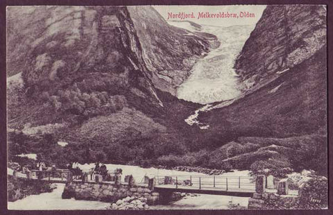 NO6019 Norway Nordfjord. Melkevoldsbræ Glacier, Olden
