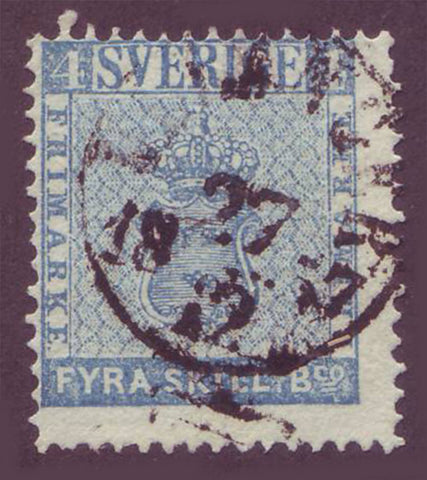SW00025 Sweden Scott # 2, F used.  Coat of Arms Issue 1855