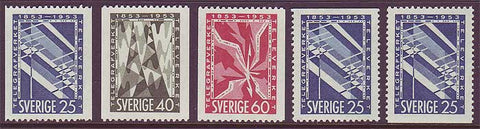 SW0452-552 Sweden Scott # 452-55  MH 1953