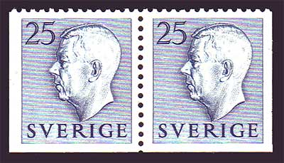 SW0461var1 Sweden  Scott # 461  MNH booklet pair 1954