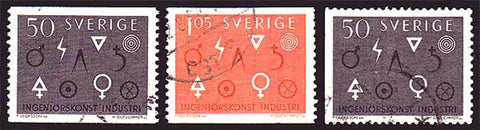 SW0626-285 Sweden Scott # 626-28 Used, Engineering and Industry 1963