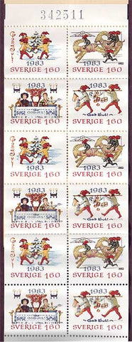 SW1477aexp Sweden       Scott # 1477a / Facit H347,      Christmas 1983 - Gnomes