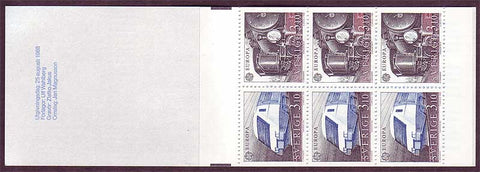 SW1702a Sweden booklet MNH,        Europa 1988 - Transport