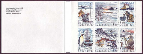 SW1754b Sweden booklet MNH, Polar Exploration 1989