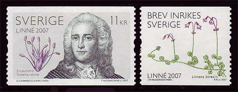 SW2549-501 Sweden  # 2549-50 MNH,  Carl von Linne (Linnaeus) 2007