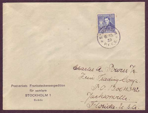 SW5113PH Sweden Letter to USA 1939