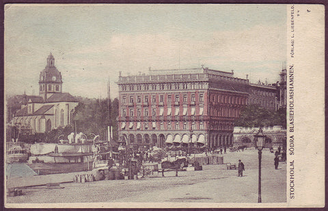 SW6019a Sweden  Stockholm. Södra Blasieholmshamnen ca.1908