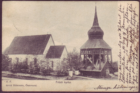 SW6021a Sweden postcard,   Frösö Kyrka ca.1905