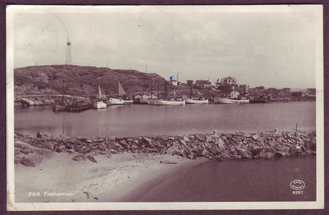 SW6033a Sweden postcard,   Rörö. Fiekhamnan ca. 1958