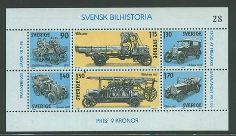 SW13341 Suède Scott # 1334 VF MNH, suédois histoire de l’automobile 1980
