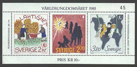 SW15531 Suède Scott # 1553 VF MNH. Année internationale de la jeunesse 1985