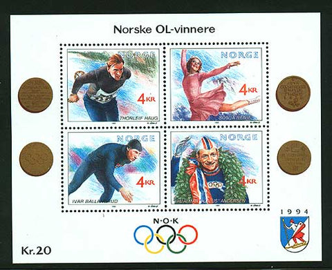 NO09841 Norvège Scott # 984 MNH, Jeux Olympiques d’Hiver II 1994