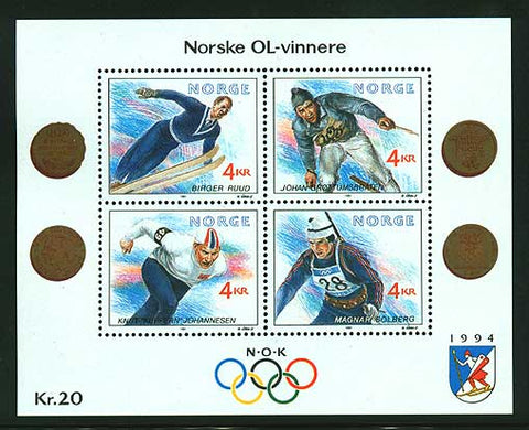NO09841 Norvège Scott # 997 MNH, Jeux olympiques d’hiver III 1994