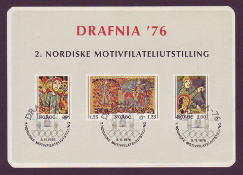 1240011 Norway Souvenir Card, Drafnia Philatelic Exhibition - 1976