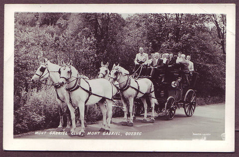 Mont Gabriel Club, Mont Gabriel, Quebec, Real Photo postcard ca. 1950.