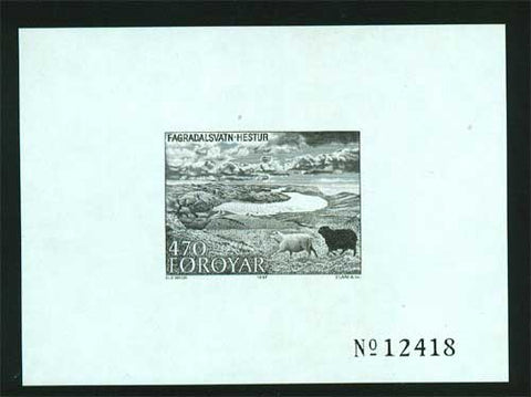 FA9005 Faroe Islands Scott # 164 black proof print