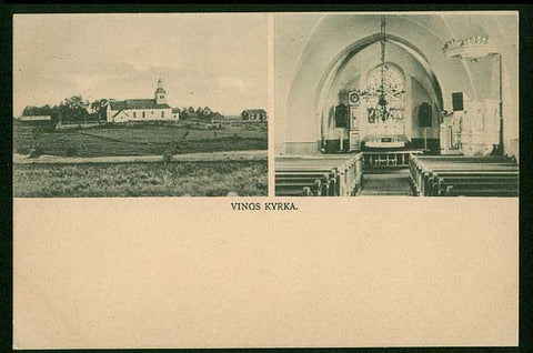 SWA067 Sweden  Vings Kyrka ca. 1905        Excellent condition.