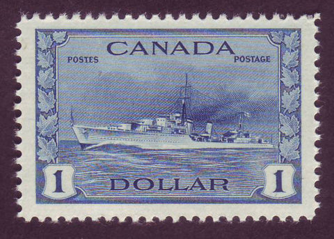 CA02621 Canada # 262 VF MNH** 1$ Destroyer 1942