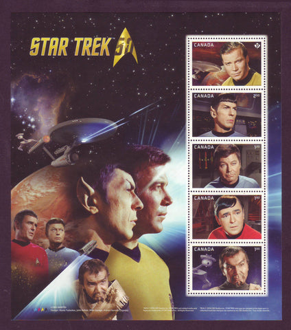 CA2912 Canada Scott # 2912, Star Trek 50th Anniversary - 2016