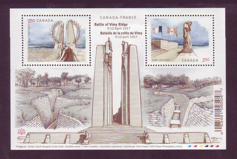 CA2809 Canada Scott # 2981, Battle of Vimy Ridge - 2017