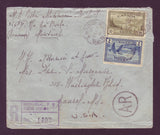CA5048  Scott # 265, C9, Registered Airmail Cover to, USA