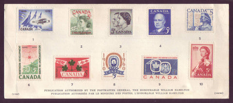 Six Early Souvenir Cards from Canada Post