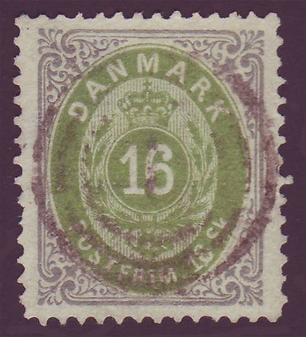 DE00205 Denmark Scott # 20 XF - 1871