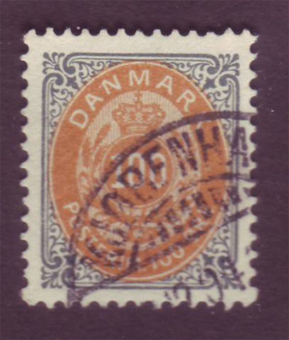 DE00345 Denmark Scott # 34 VF  - 1877