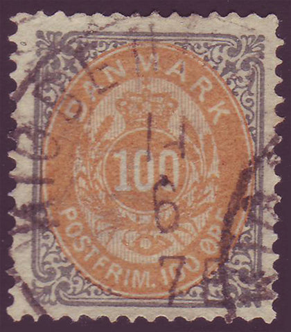 DE00345 Denmark Scott # 34 VF - 1877