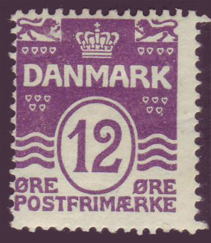 DE00962 Danemark Scott # 96 VG MH. Lignes ondulées avec des étoiles 1926