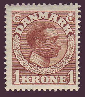 DE01322 Danemark Scott # 132 F-VF MH, Christian X 1913-28NM