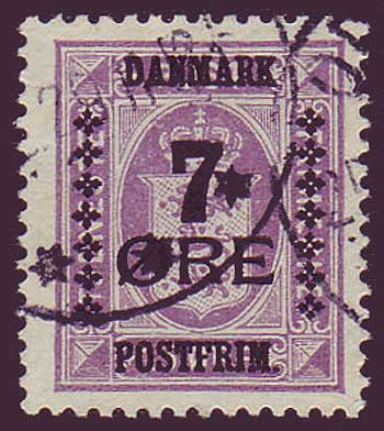 DE01905 Denmark Scott # 189 VF Used.  Official Stamps Overprinted 1926-27