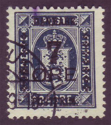 DE01915 Denmark Scott # 191 F-VF Used.  Official Stamps Overprinted 1926-27