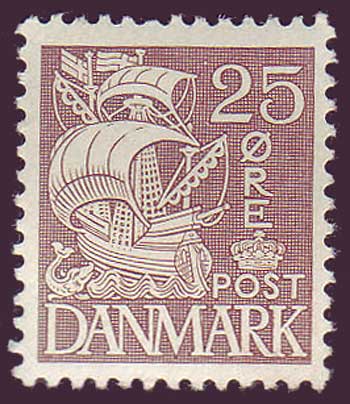 DE02341 Danemark Scott # 234 VF MH, Caravelle type 1934