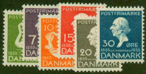 DE0246-511 Danemark Scott # 246-51 VF MNH * *.  Hans Christian Andersen 1935