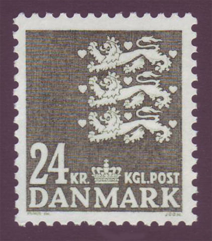 DE08141 Danemark Scott # 814 MNH, petit sceau d’État 1986