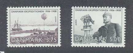 DE1004-51 Denmark Scott # 1004-05 MNH, Arctic Exploration - Europa 1994