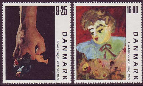 DE1160-611 Denmark Scott # 1160-61 MNH, Contemporary Art 1999