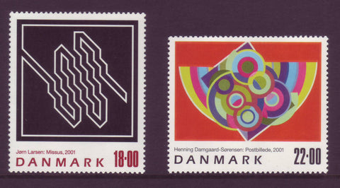 Denmark Scott # 1204-05 MNH,  Contemporary Art - 2001