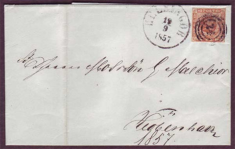 DE5024PH Denmark, Folded Letter 1857