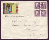 DE5027 Denmark, Letter to USA with label 1947