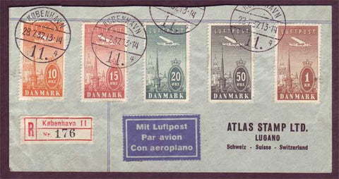 DE5076PH Denmark Registered cover to Switzerland